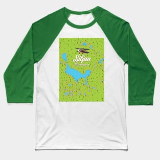 Siljan Lake Sweden map Baseball T-Shirt